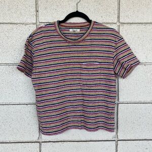 Madewell Multi Colored Striped Tee Size Small